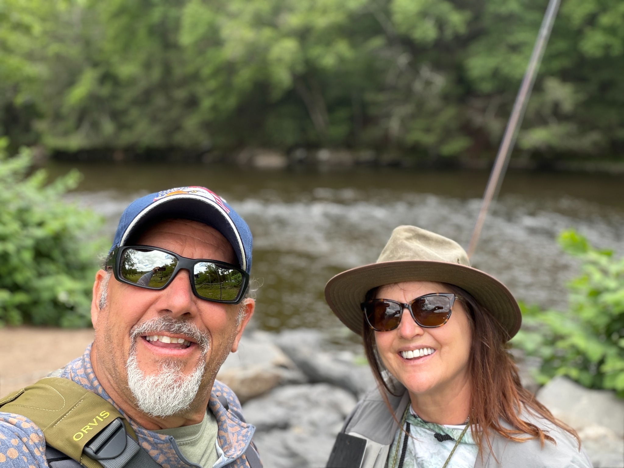 Al and Jill together on a fly-fishing day